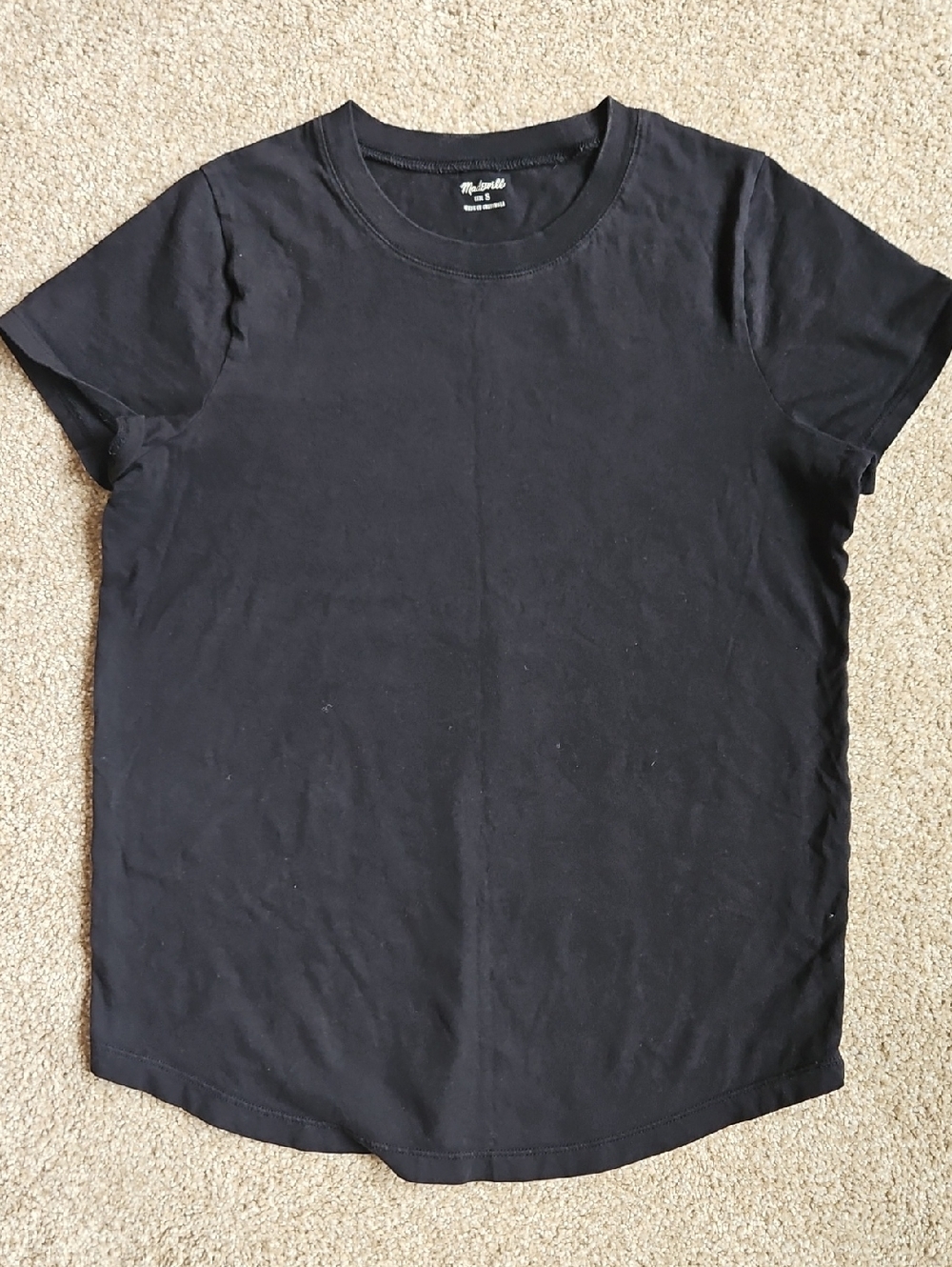 Madewell Size S Women's Black Logo Crewneck Tee